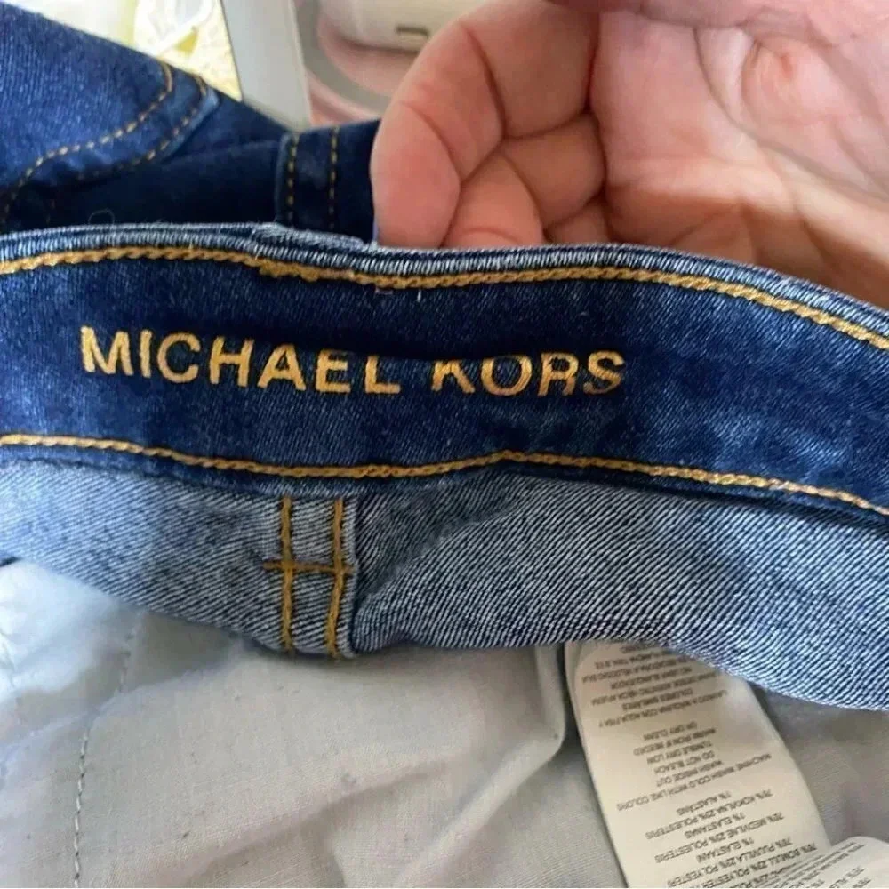 Michael Kors Skinny Jeans 2 Dark Wash Blue Slim Fit Mid Rise‎ Stretch Denim